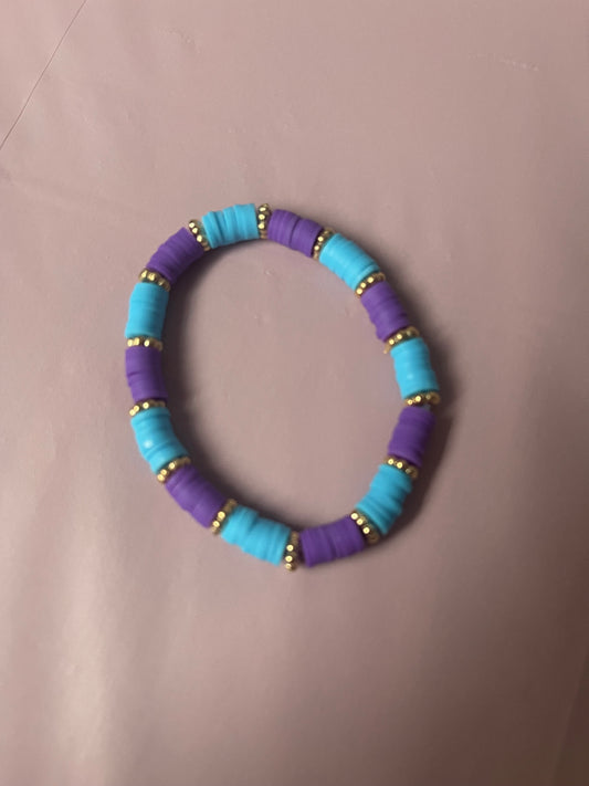 #212 Purple & Teal Blue~~Bracelet