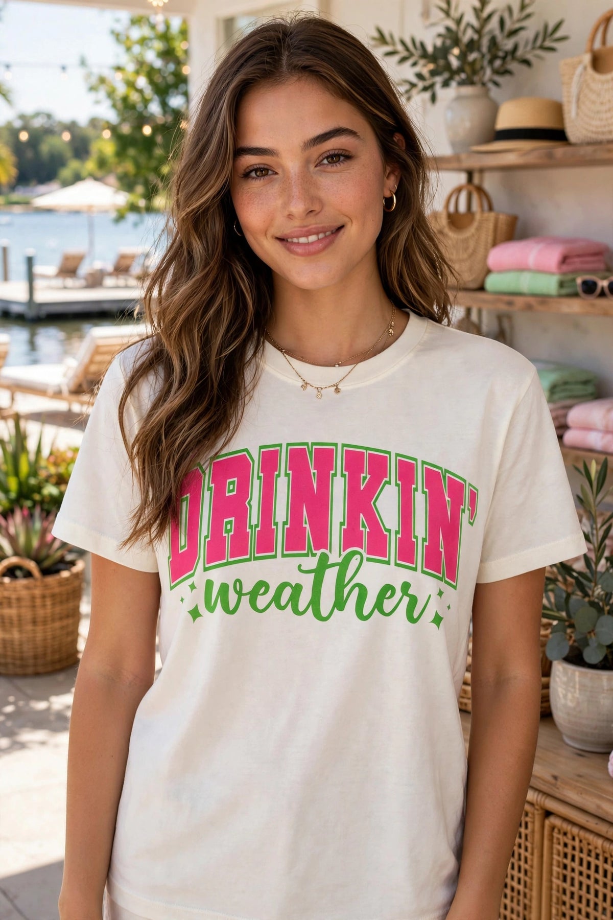 Drinkin’ Weather-Dtf Tshirt Design