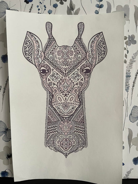 Giraffe~~Screen Print T-shirt Design