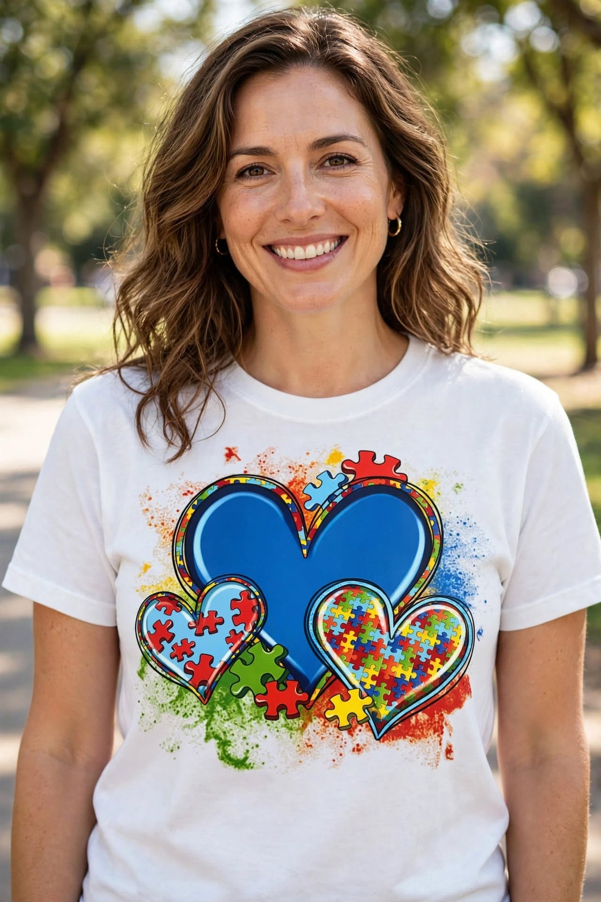 Autism Heart-Dtf T-shirt Design
