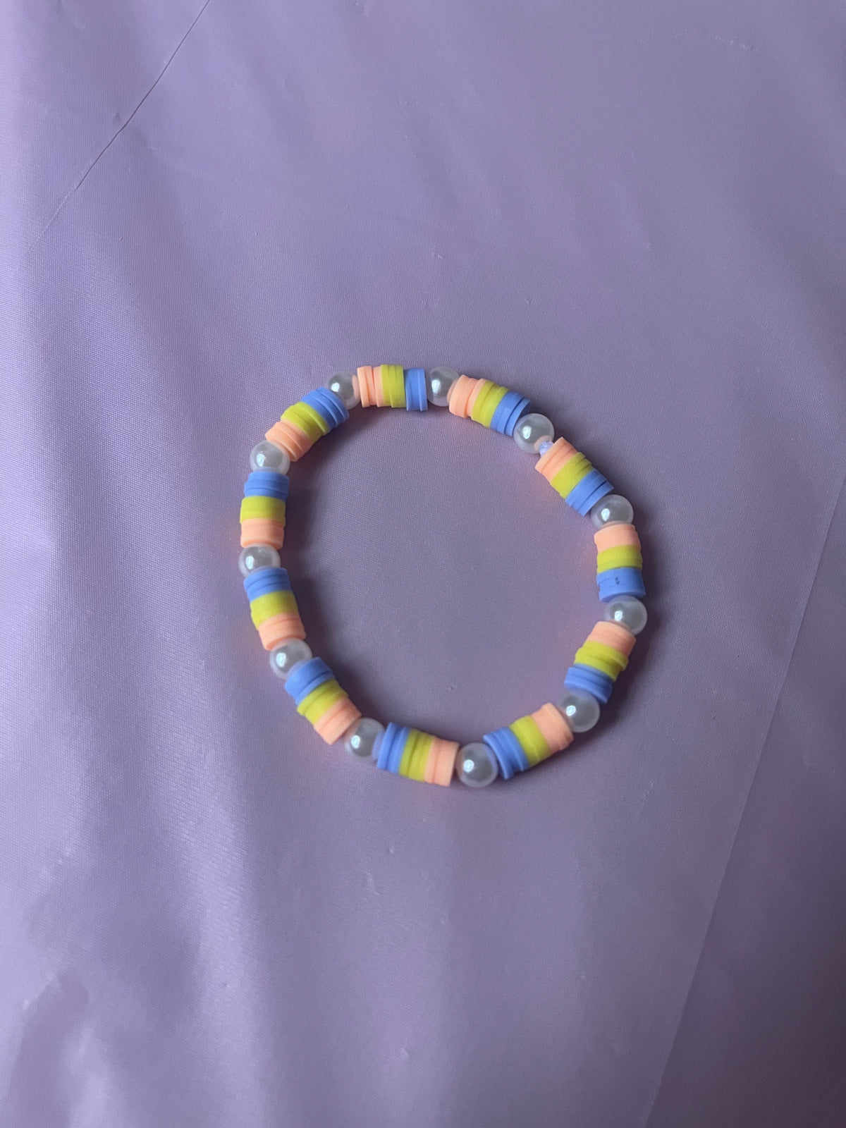 #214 Peach,Yellow & Blue~~Bracelet