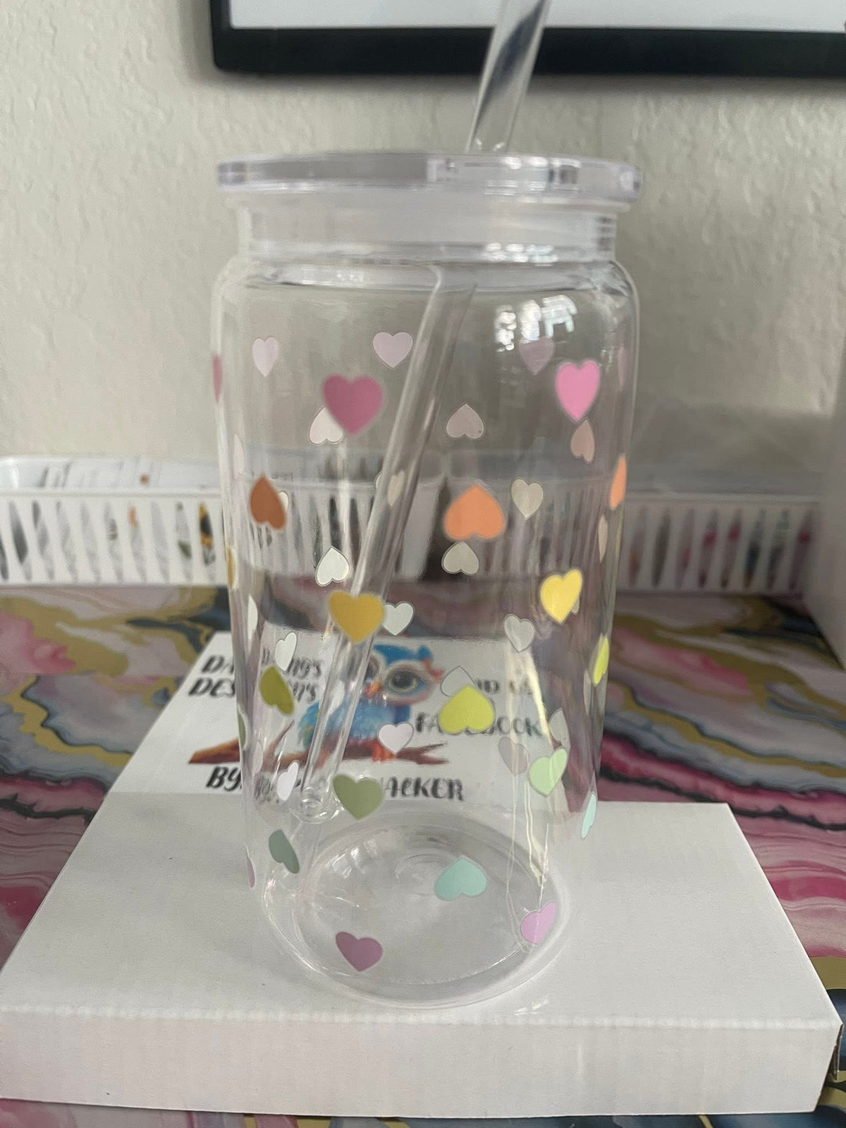 Hearts~~16oz Tumbler Cup