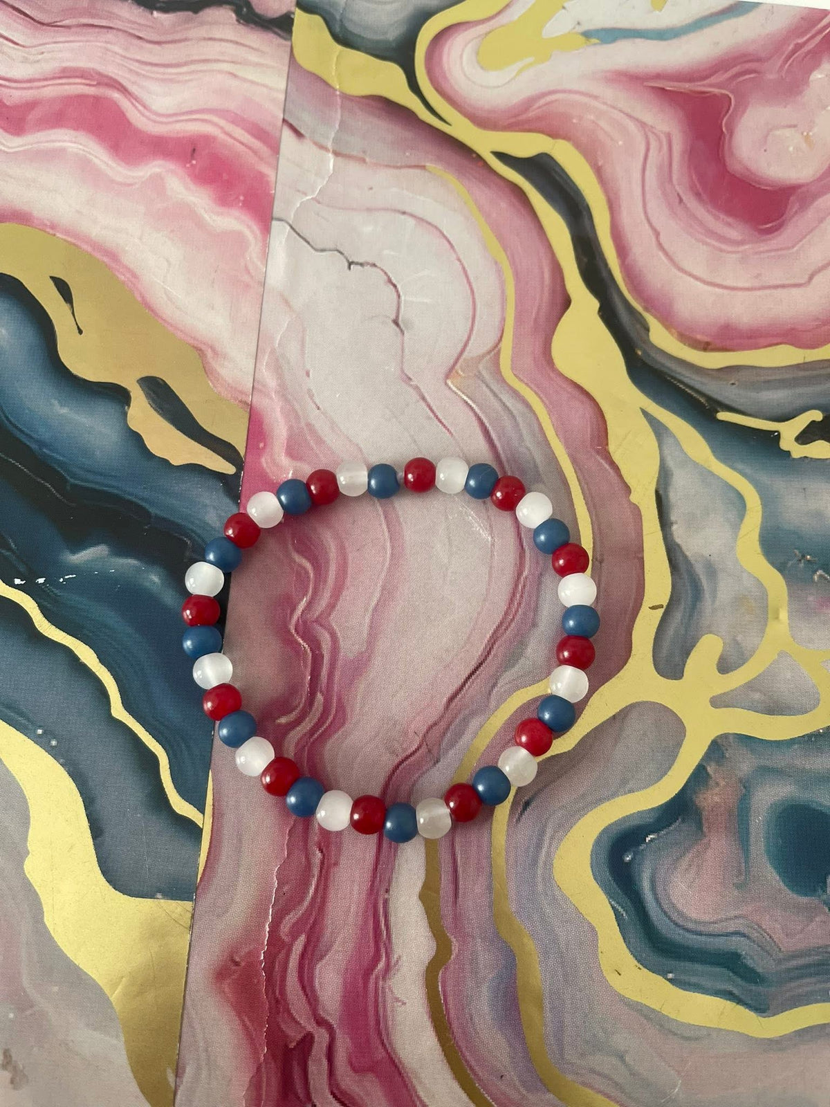 #127 Red, White & Blue~~Bracelet