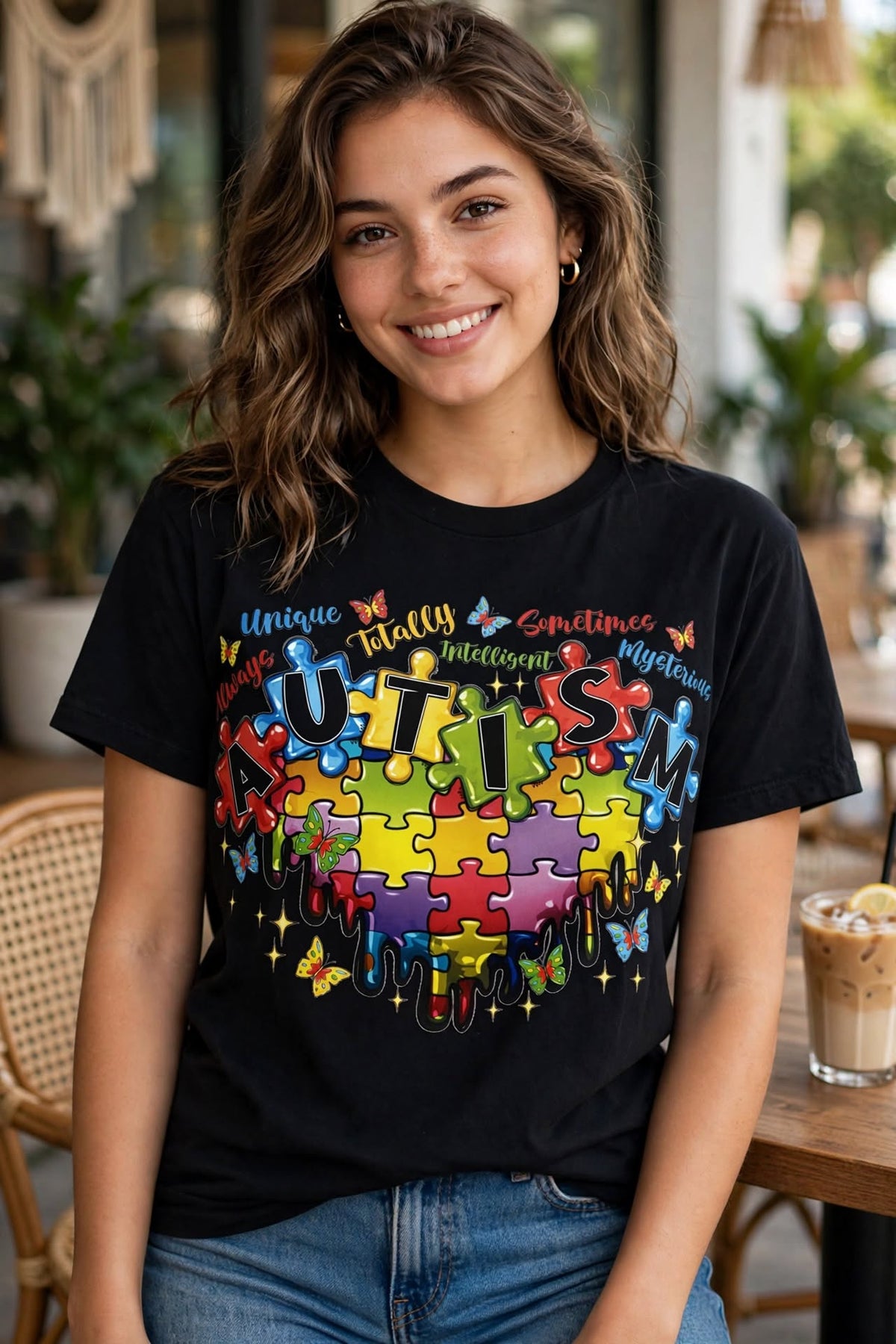 Autism Heart-Dtf T-shirt Design