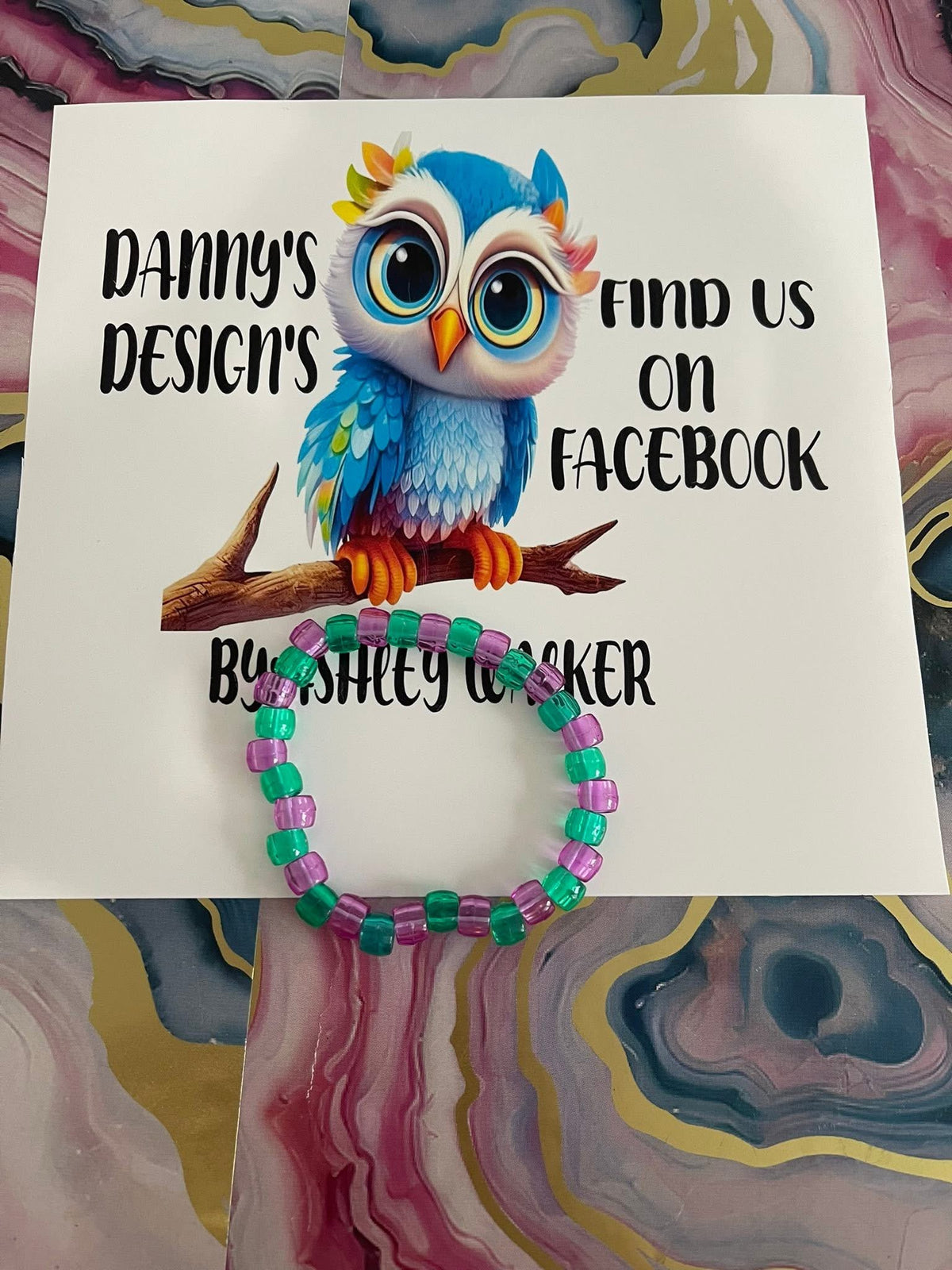 #55 Green & Purple~~Bracelet