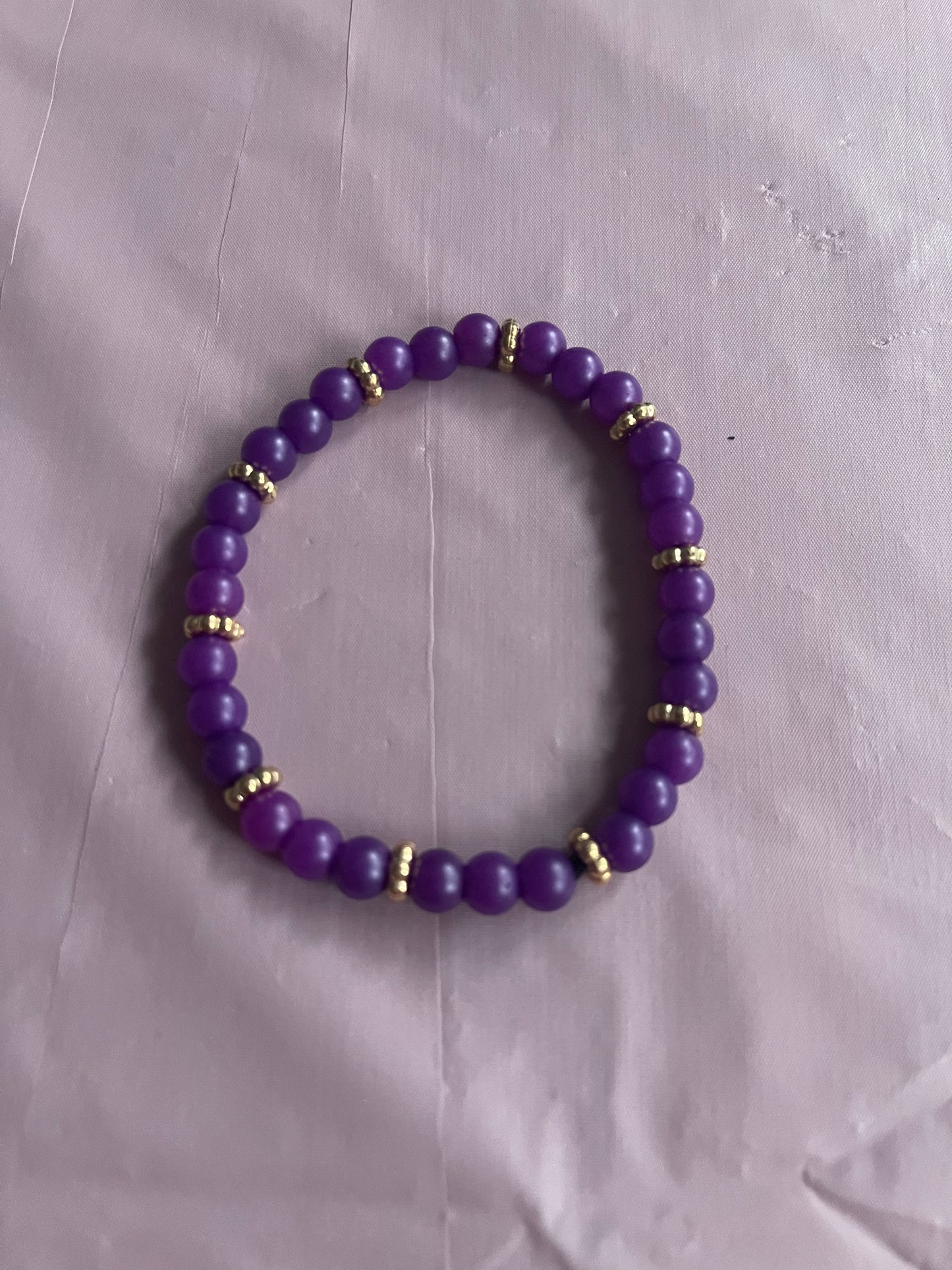 #139 Purple & Gold~~Bracelet