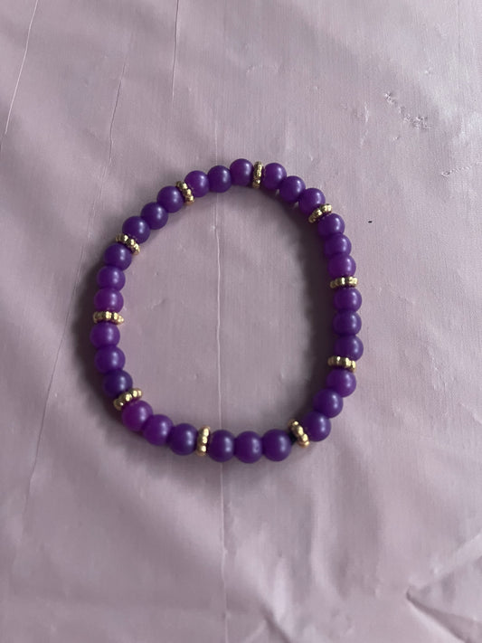 #139 Purple & Gold~~Bracelet