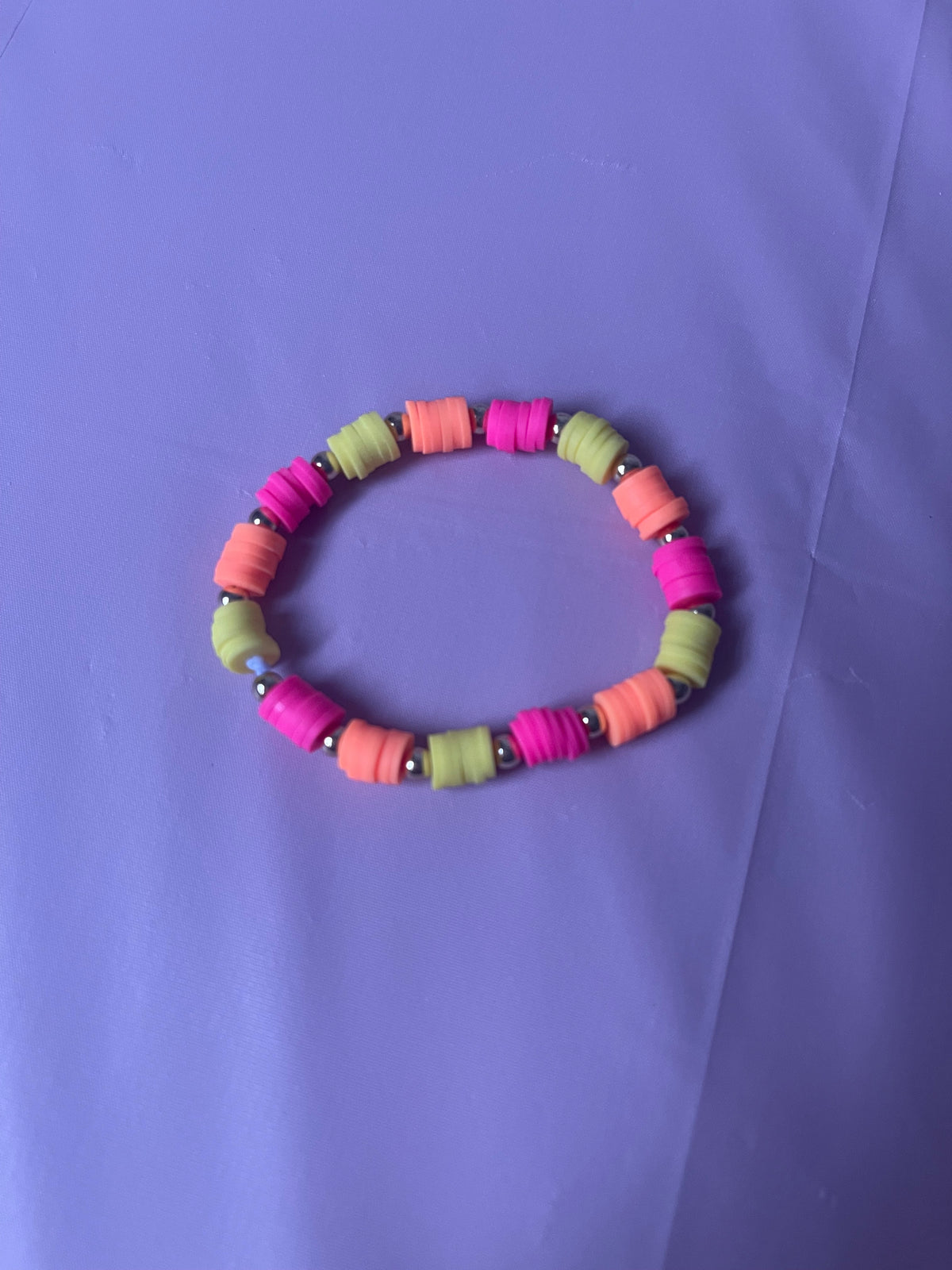 #217 Yellow,Orange & Hot Pink~~Bracelet