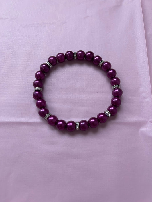 #52 Purple & Silver~~Bracelet