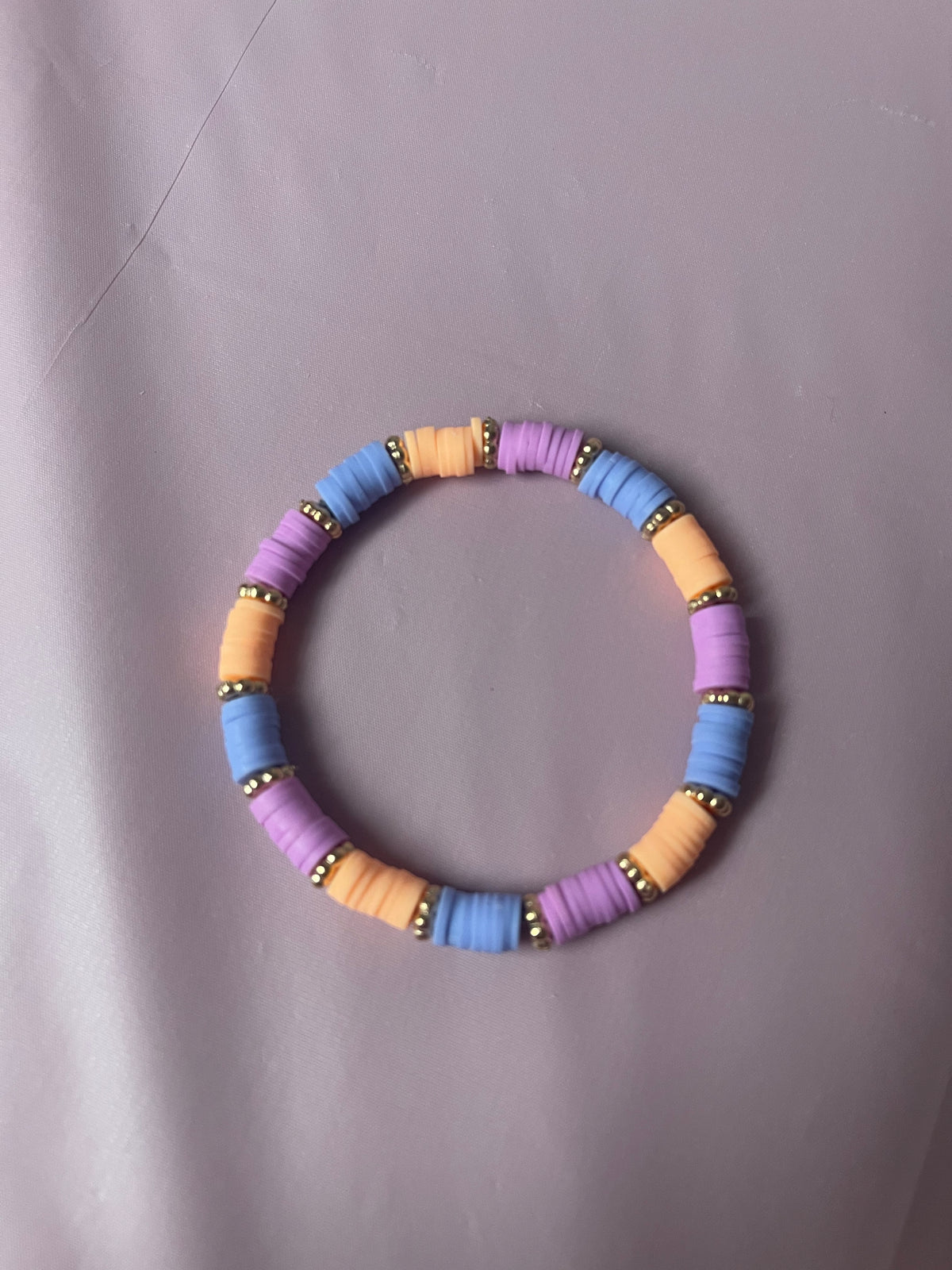 #221 Peach,Blue & Violet~~Bracelet