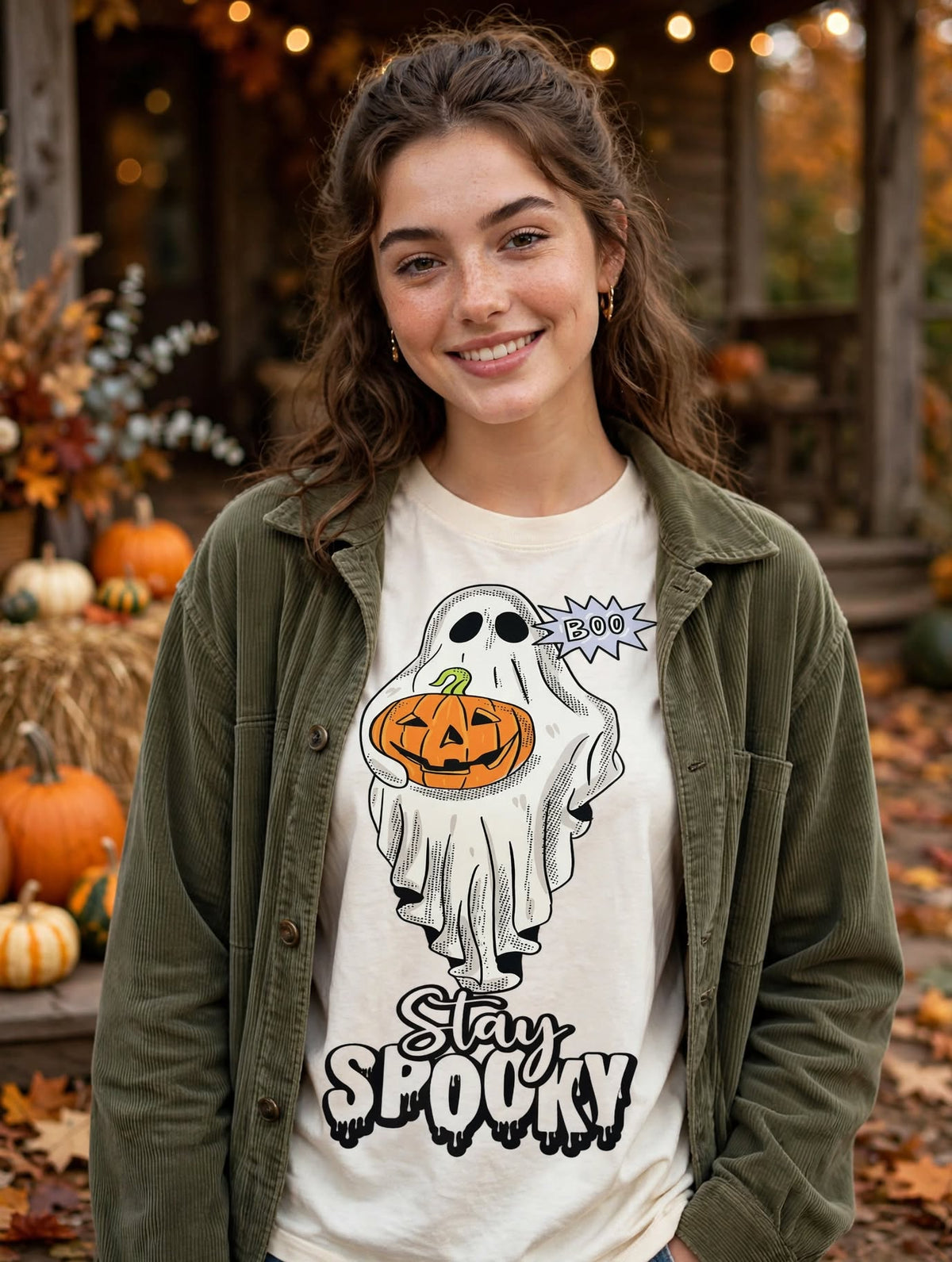Boo Stay Spooky-Dtf T-shirt Design
