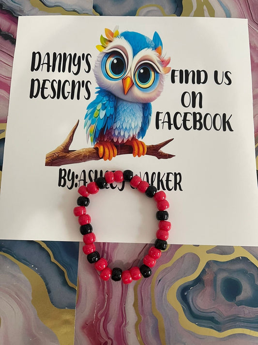 #51 Red & Black~~Bracelet