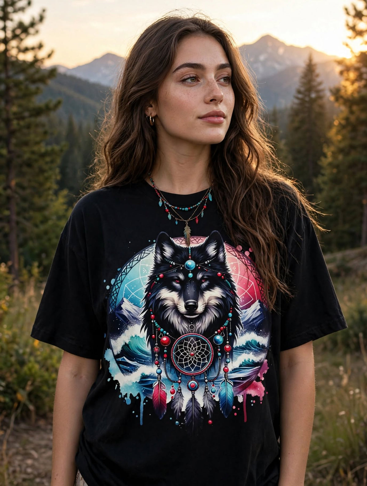 Wolf Dreamer-Dtf T-shirt Design