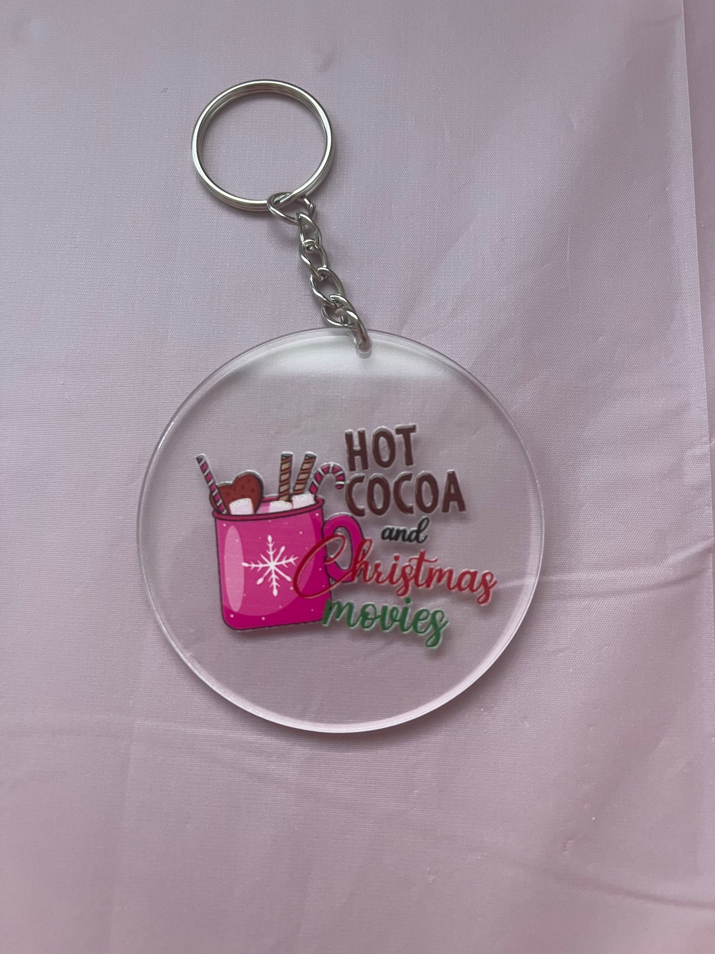 #12 Hot Cocoa & Christmas Movies~~Keychain