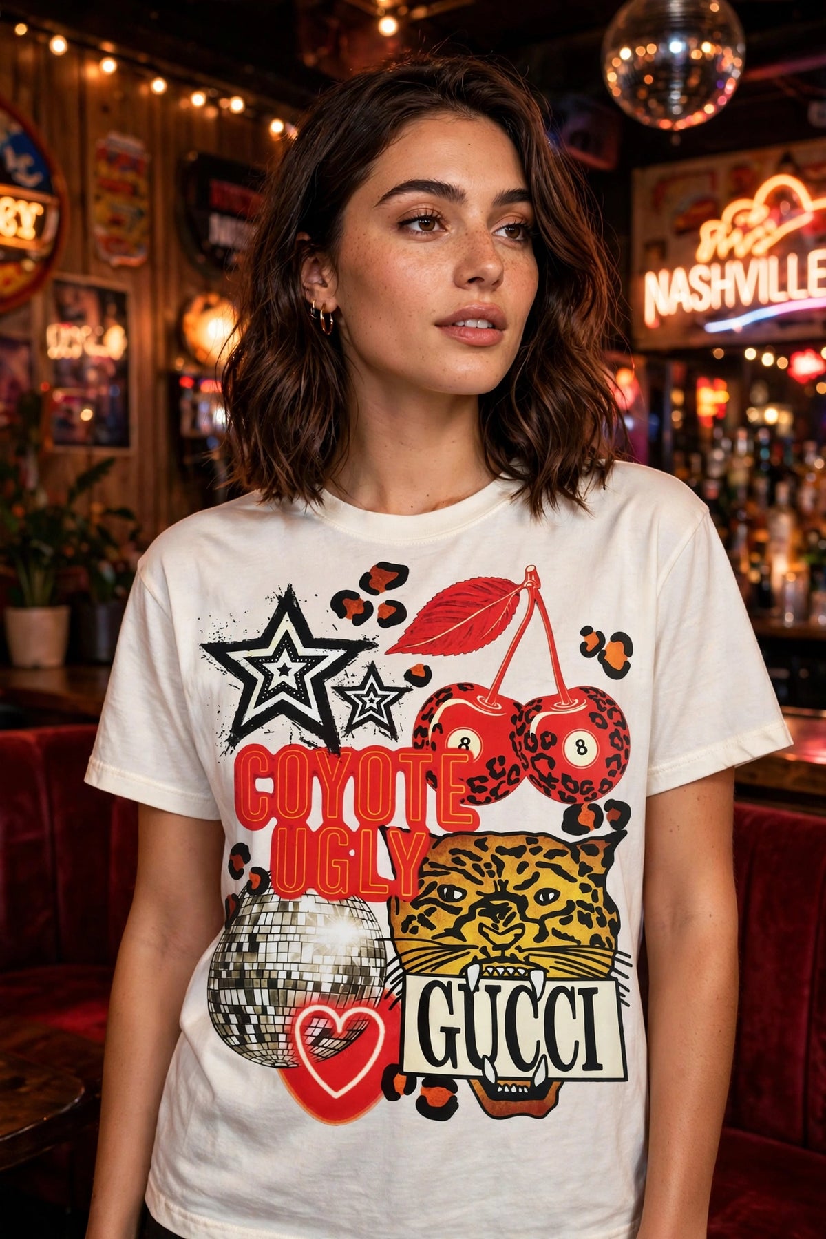 Coyote Ugly Gucci-Dtf T-shirt Design