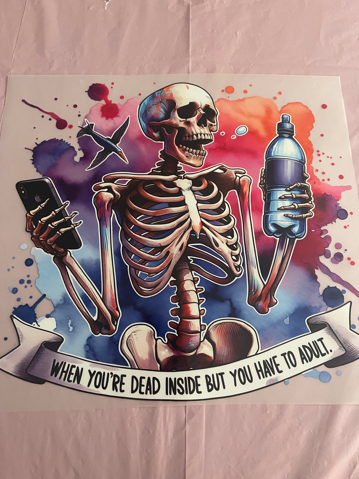Dead Inside-Dtf T-shirt Design