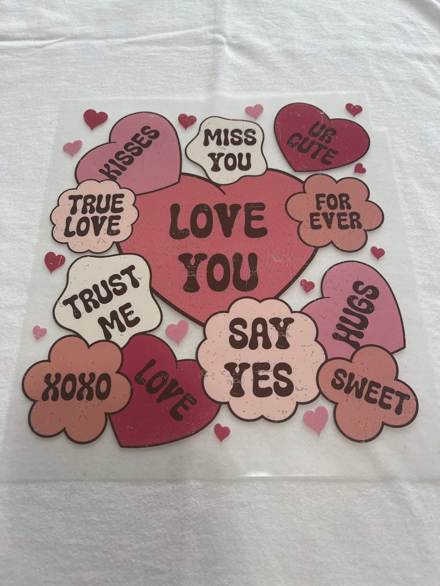 Love You Valentines-Dtf t-shirt Design