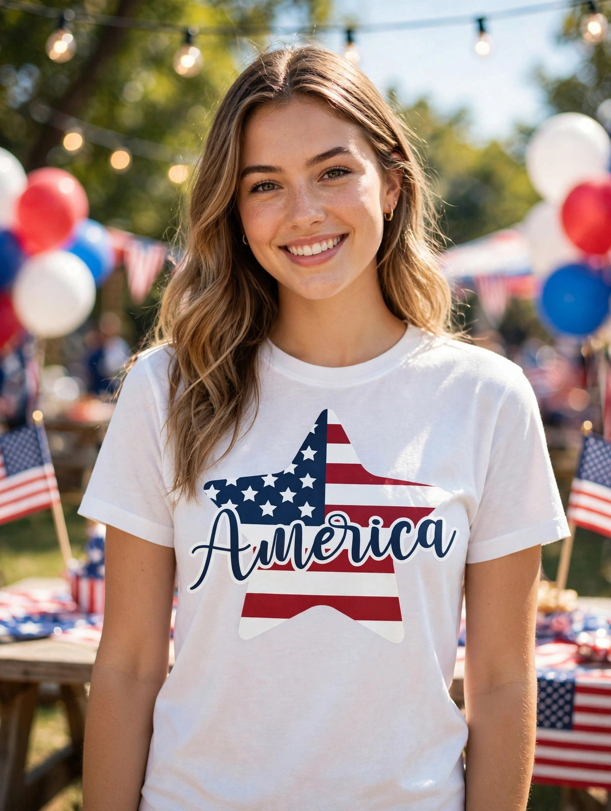 Star America-Dtf T-shirt Design