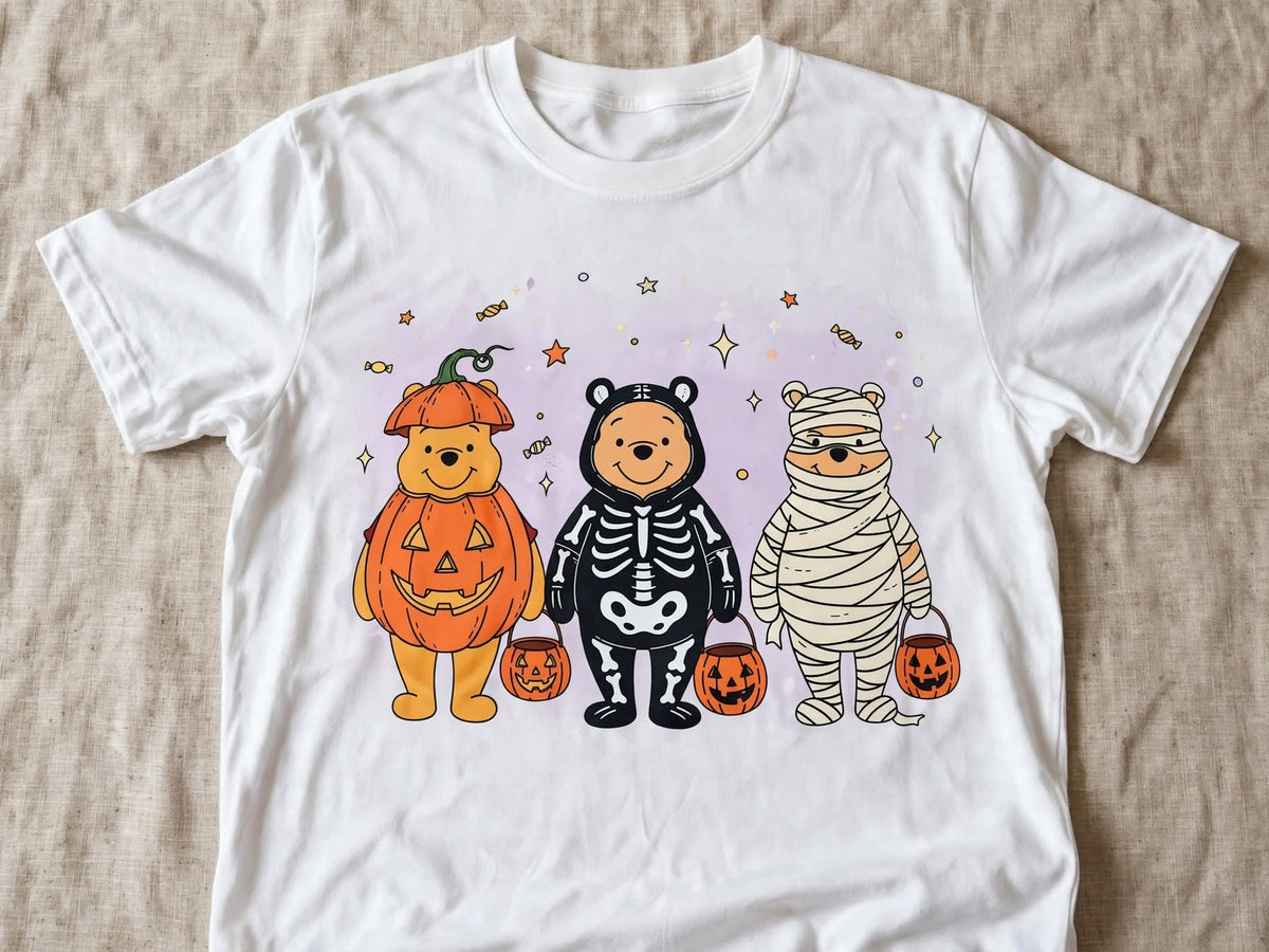 3 Spooky Bears-DTF Tshirt Design
