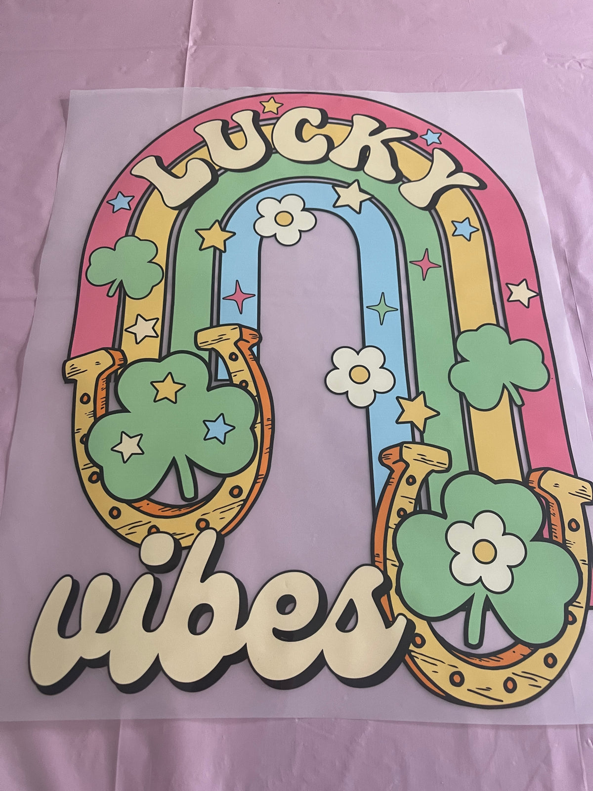 Lucky Vibes-Dtf Tshirt Design