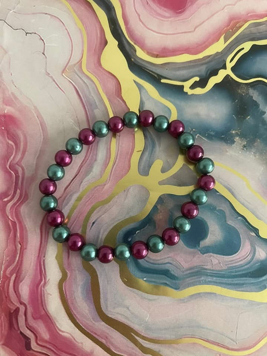 #43 Forest Green & Purple~~Bracelet