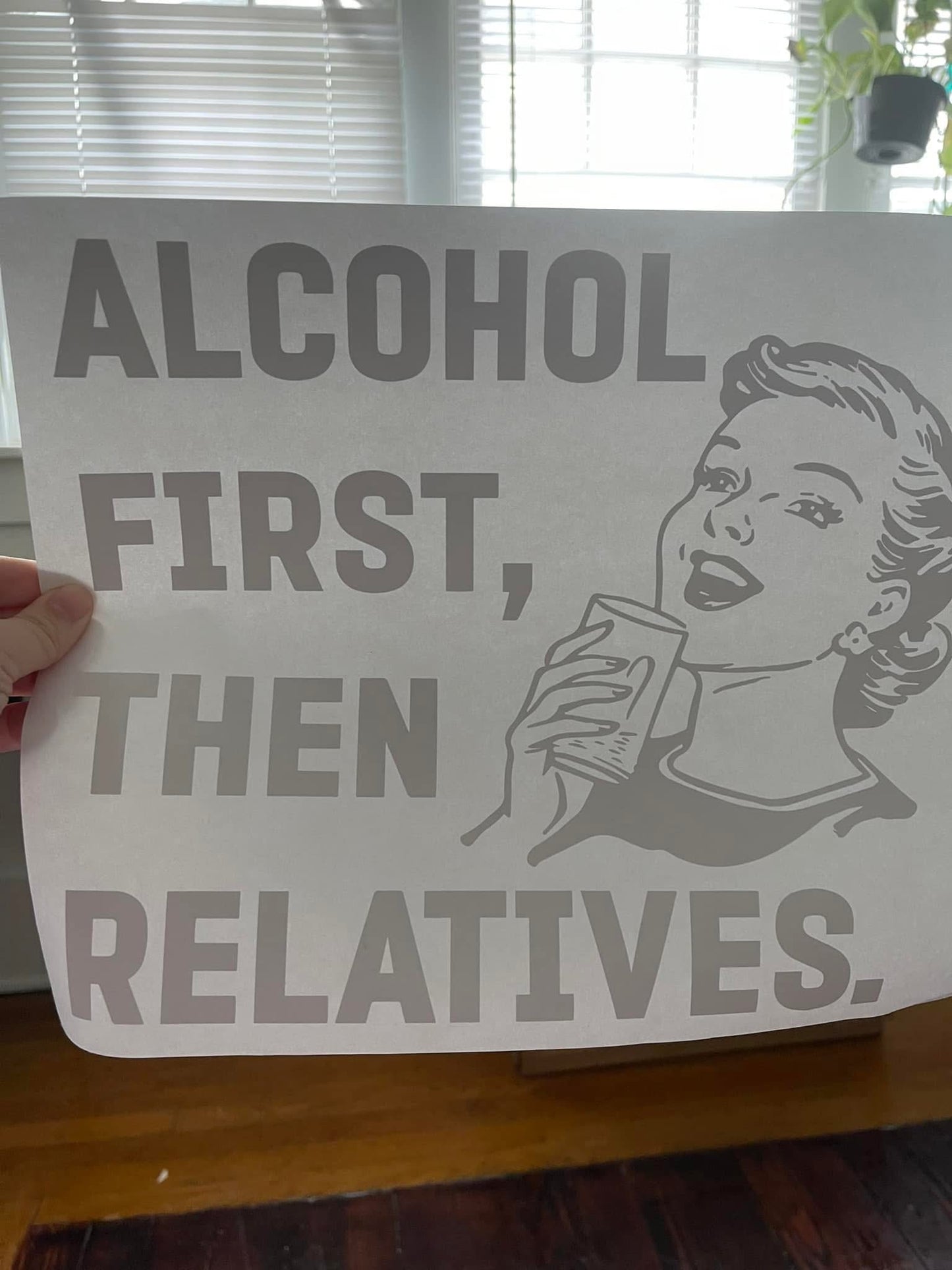 Alcohol First~~Screen Print T-shirt Design