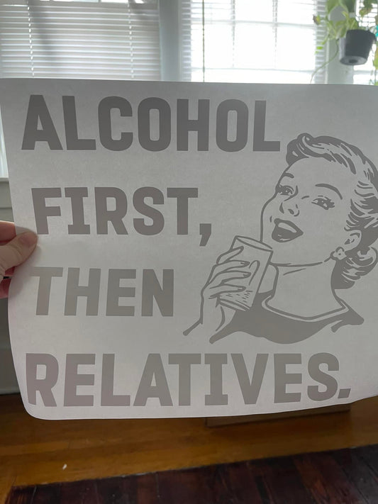 Alcohol First~~Screen Print T-shirt Design