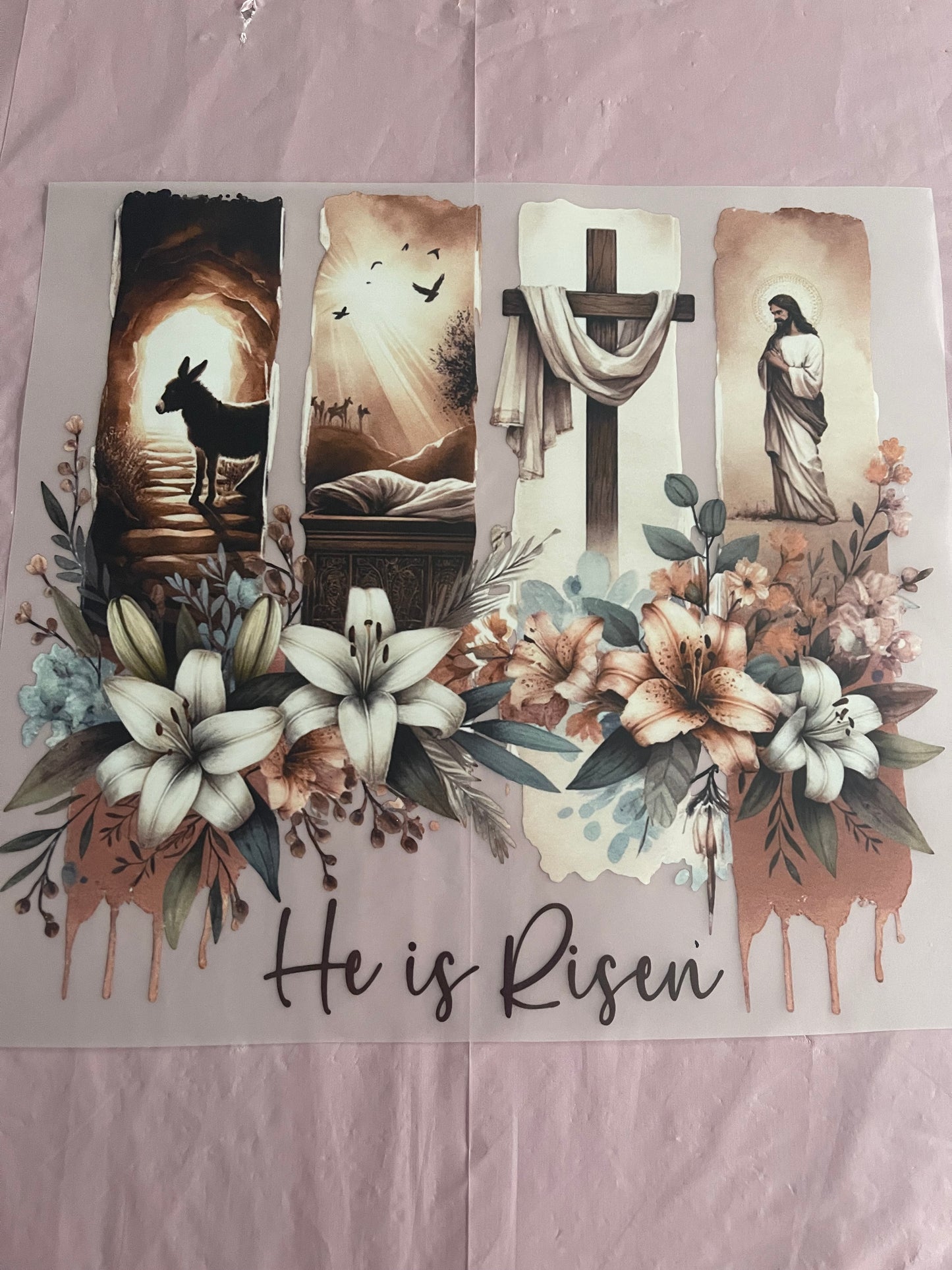 He is Risen Collage-Dtf T-shirt Design