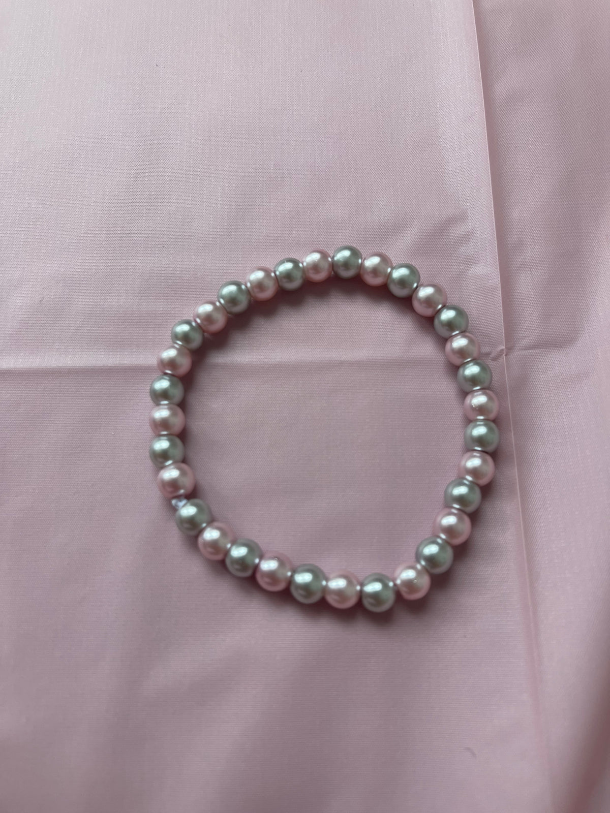 #57 Baby Pink & Silver~~Bracelet
