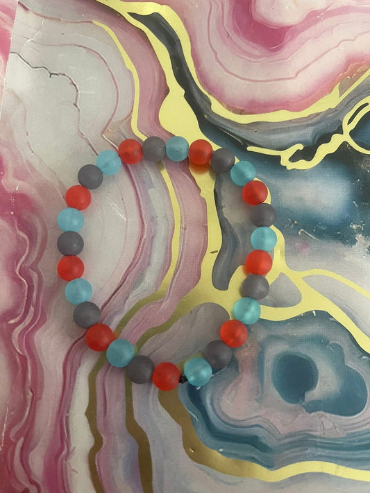 #46 Red, Black & Blue~~Bracelet