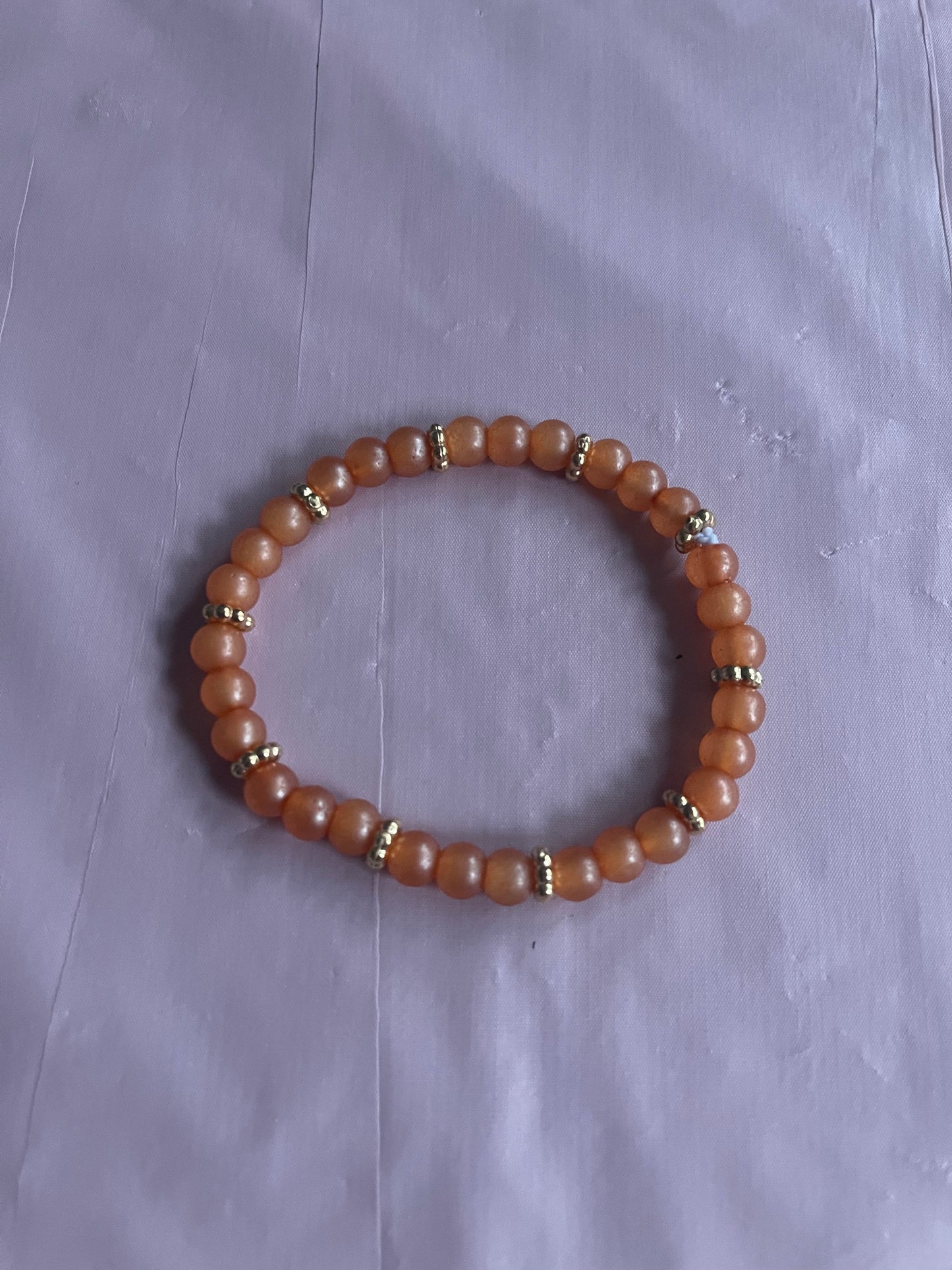 #142 Dark Orange & Gold~~Bracelet