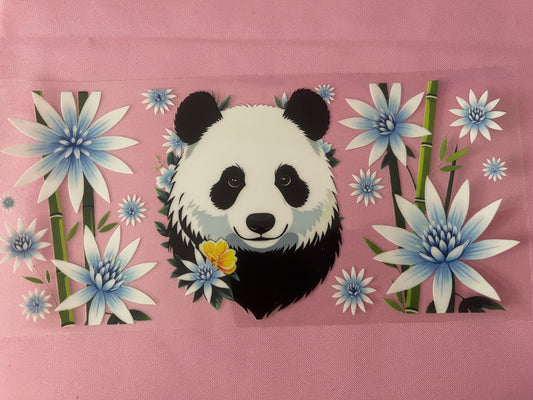 #163 Panda- 16oz UV DTF Cup Wrap