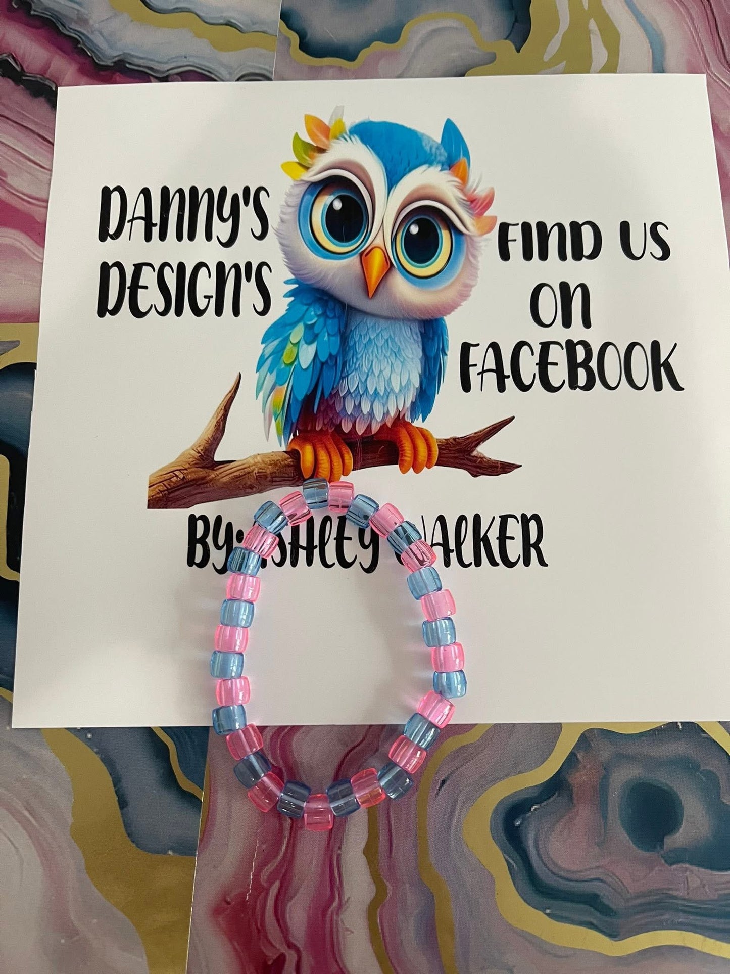 #77 Baby Blue & Baby Pink~~Bracelet