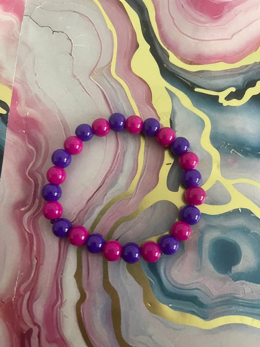 #106 Pink & Purple~~Bracelet
