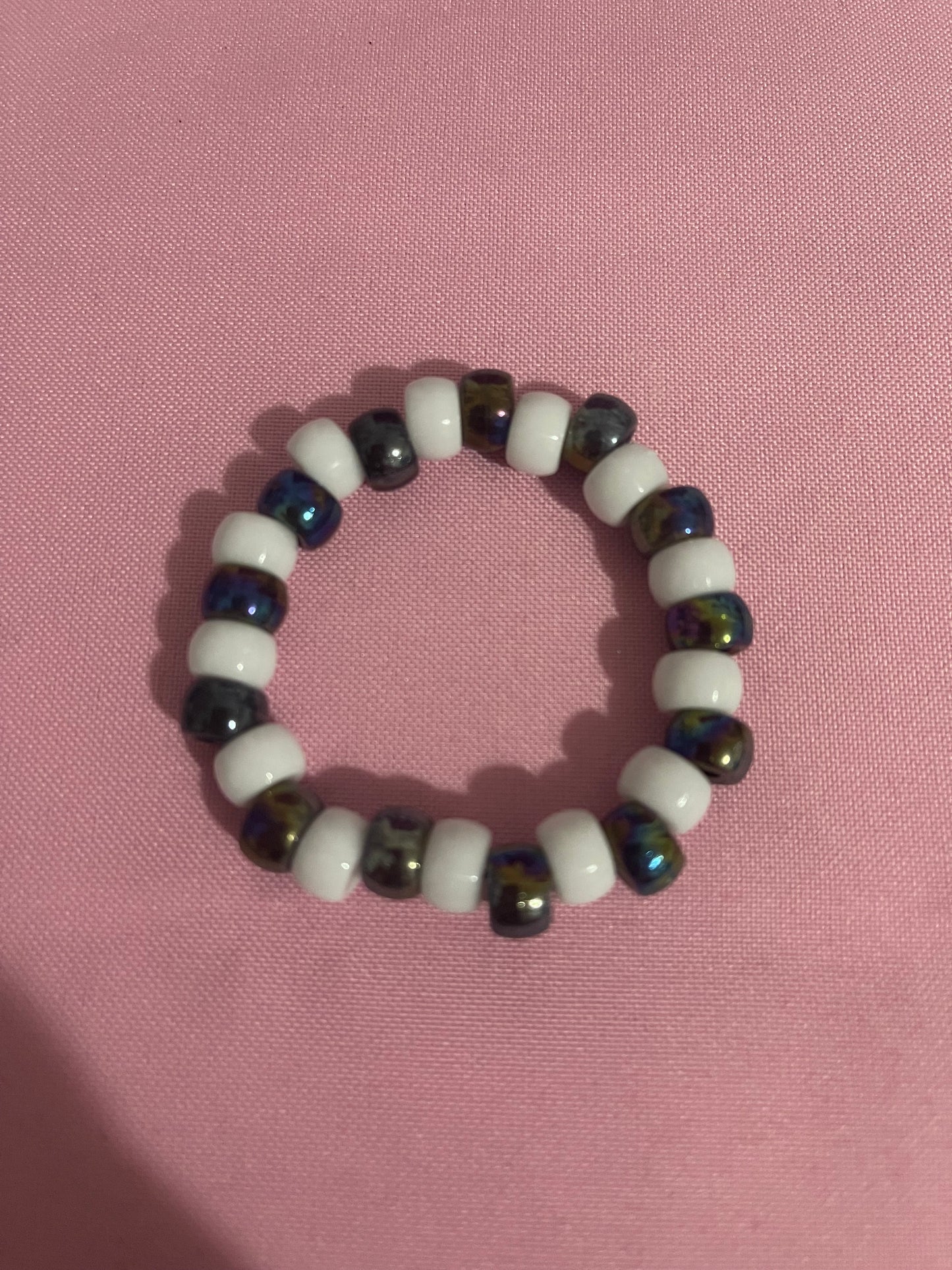 #10 Oil Spill & White~~Amari’s Bracelets
