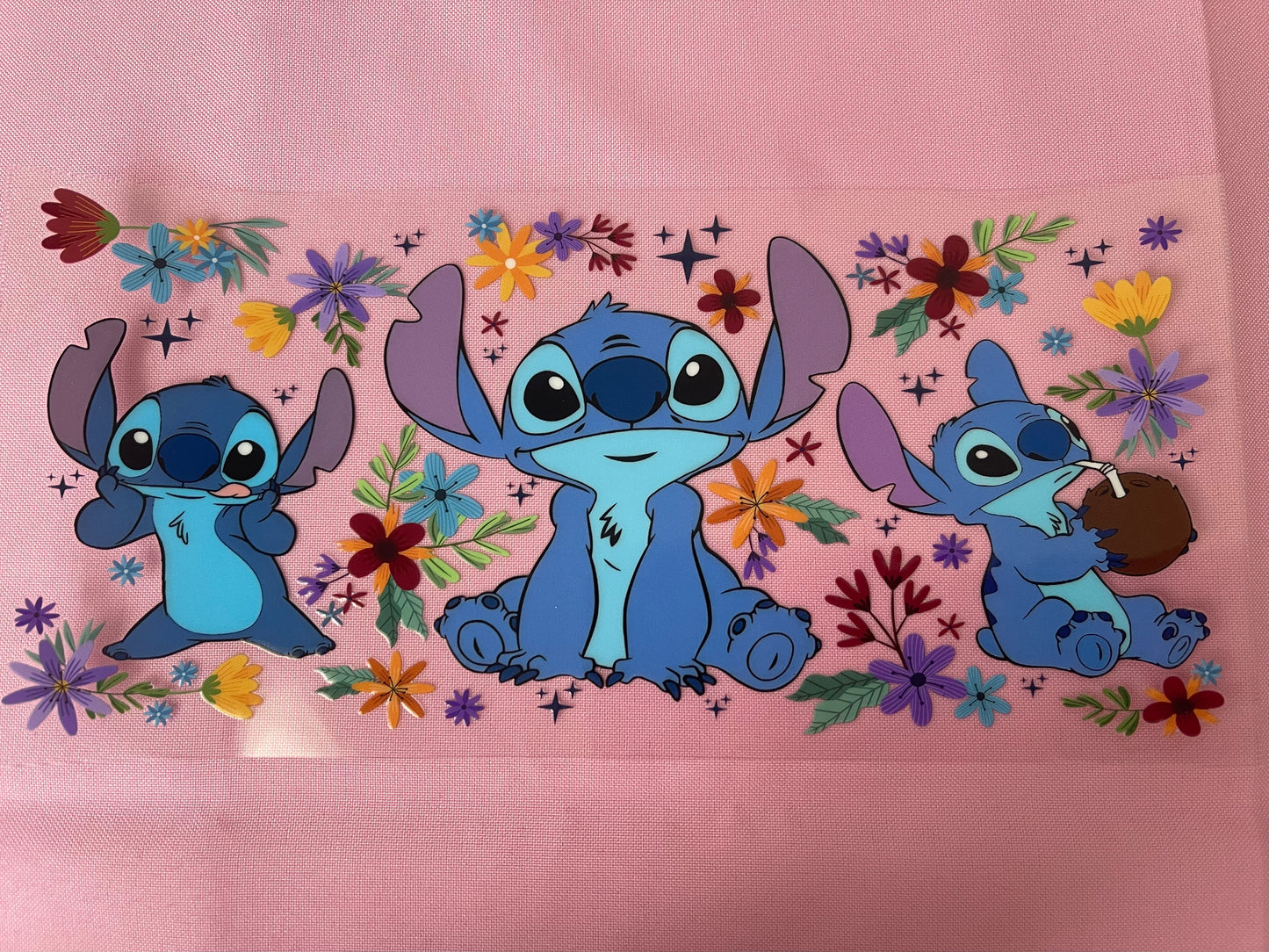 #129 Blue Guy Flowers~~UV DTF CUP WRAP