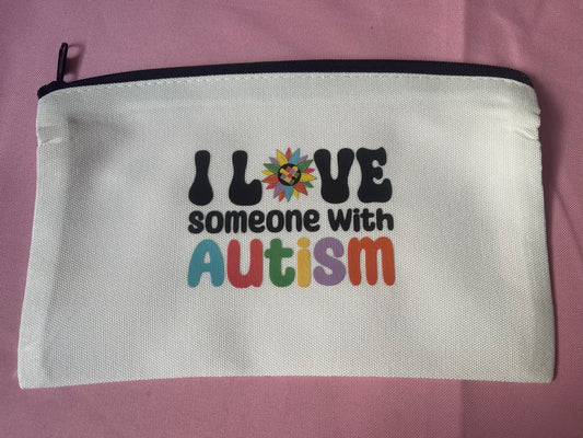 I Love Someone With Autism~~Pouch Bag