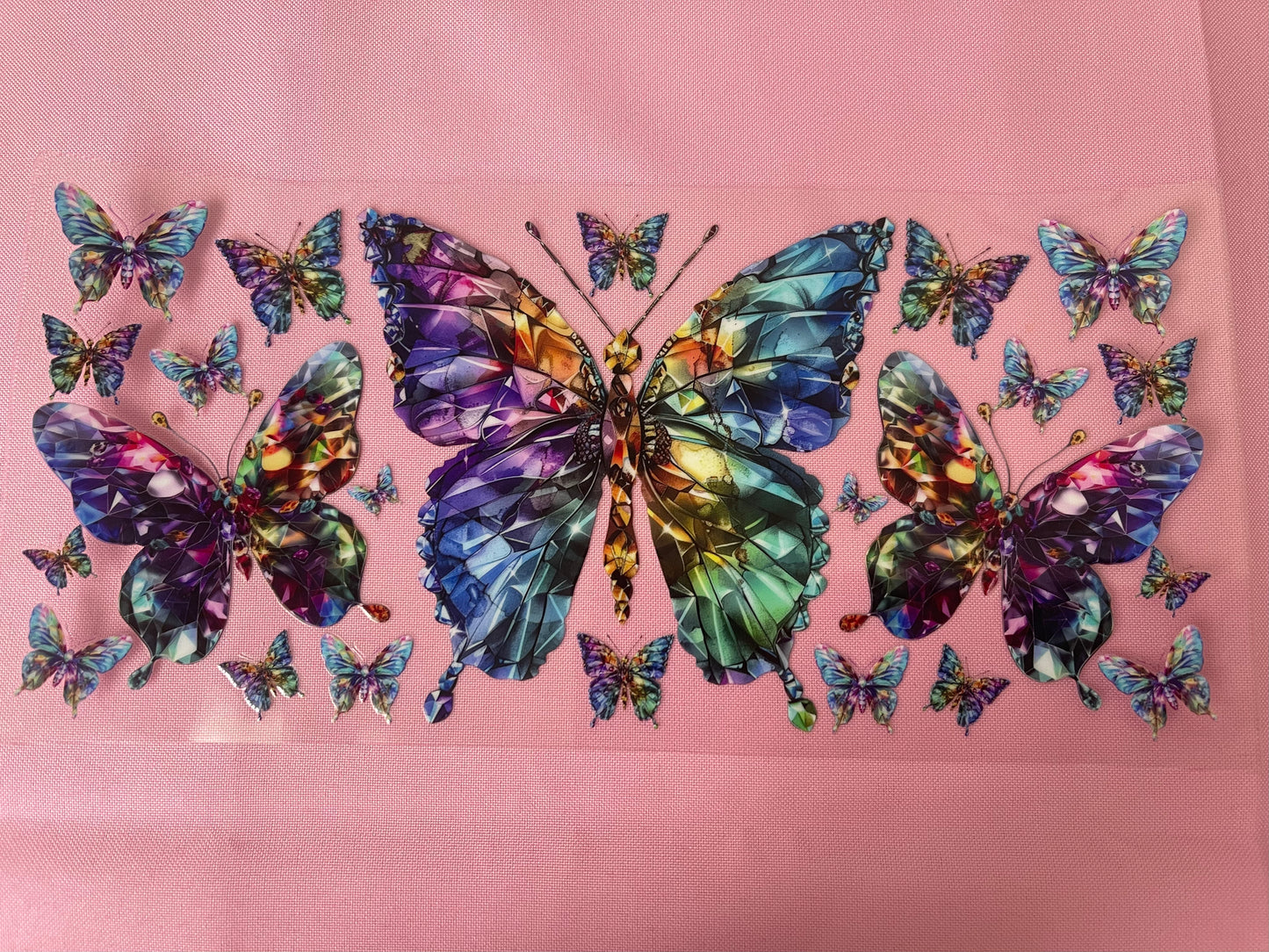 #131 Butterfly Gems~~UV DTF CUP WRAP