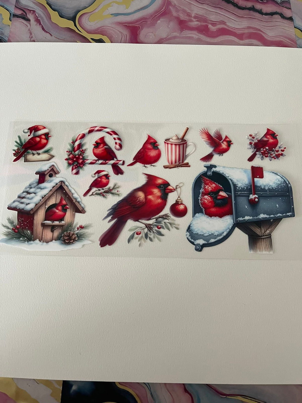 #83 Red Cardinal~~UV DTF CUP WRAP