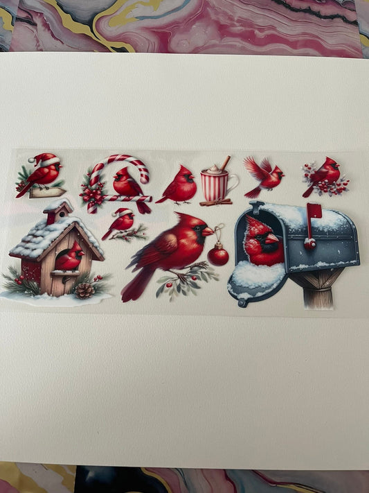 #83 Red Cardinal~~UV DTF CUP WRAP