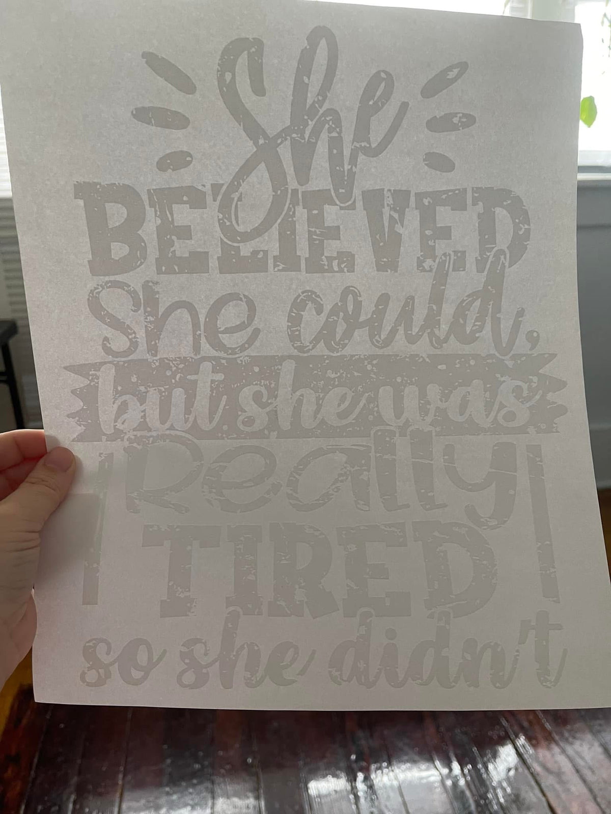 She Believed she Could~~Screen Print T-shirt Design
