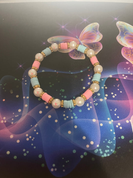 #14 Baby Pink & Baby Blue~~Bracelet