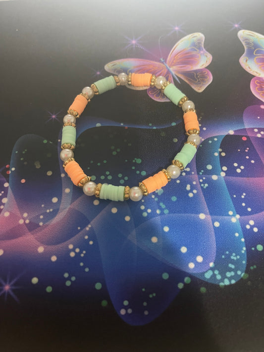 #15 Peach & Mint Green~~Bracelet