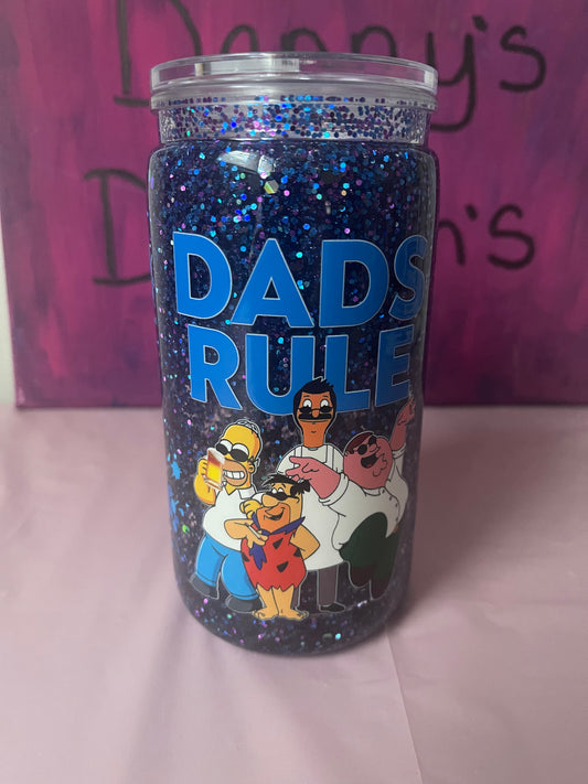 Dads Rule - 16oz Snow Globe Cup