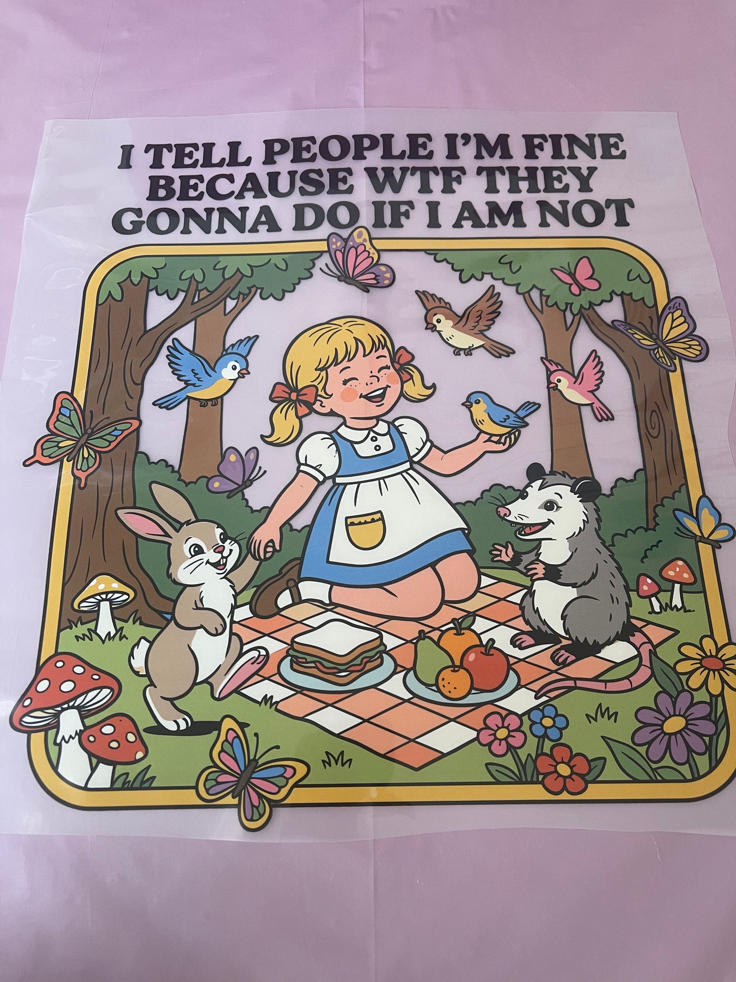 I Tell People I’m Fine-Dtf T-shirt Design
