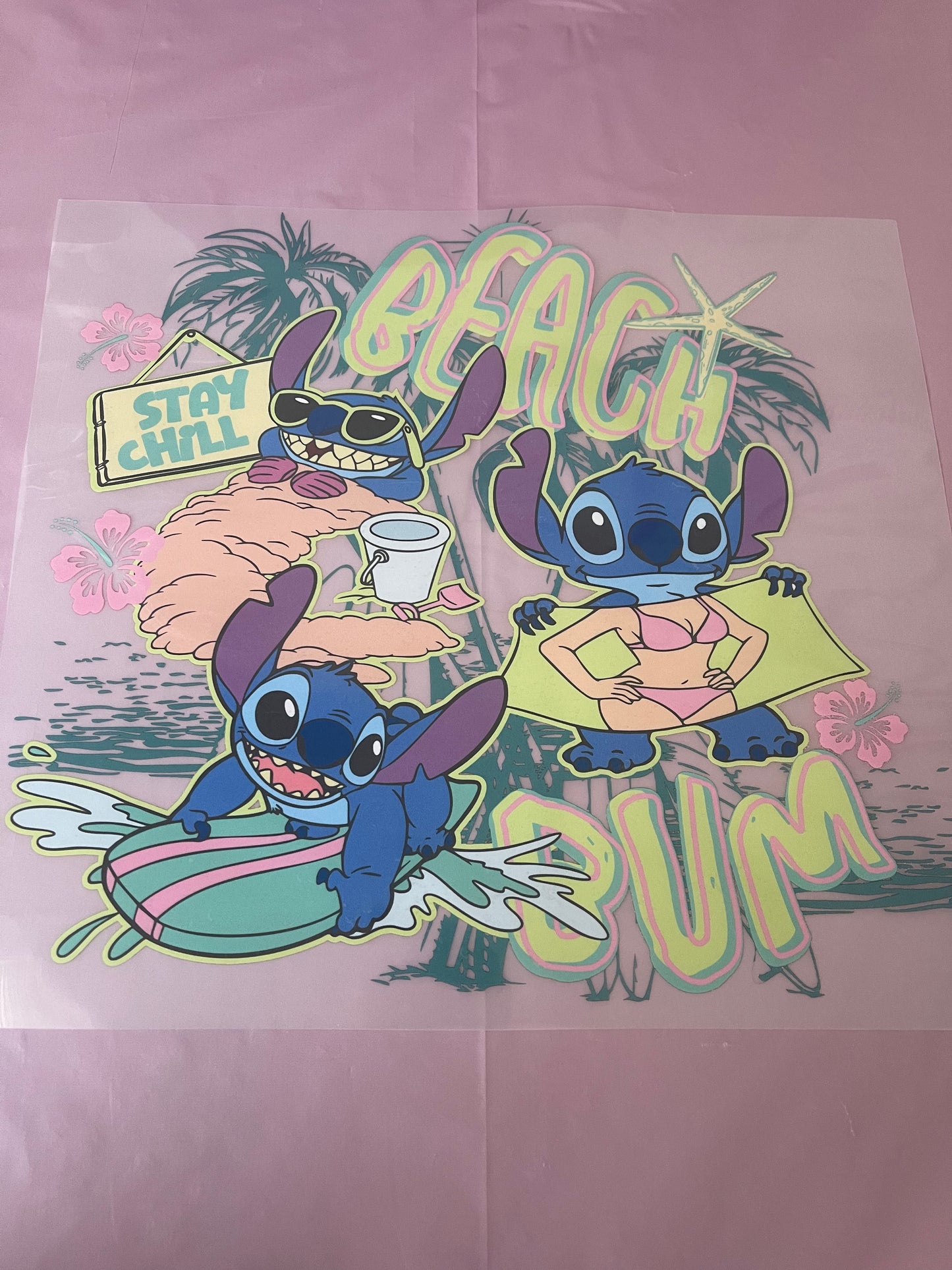 Stay Chill Beach Bum-Dtf T-shirt Design