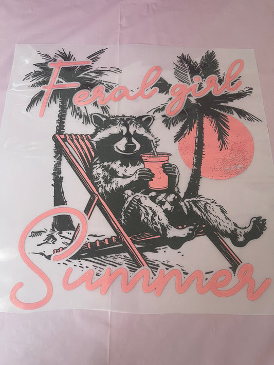 Feral Girl-Dtf T-shirt Design