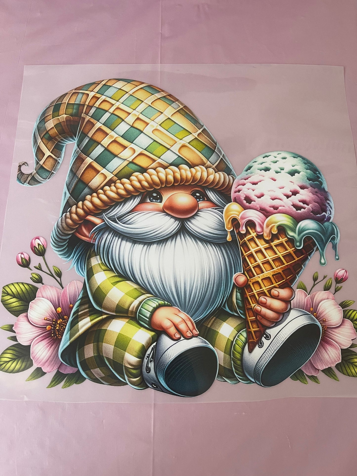 Gnome Ice Cream-Dtf T-shirt Design