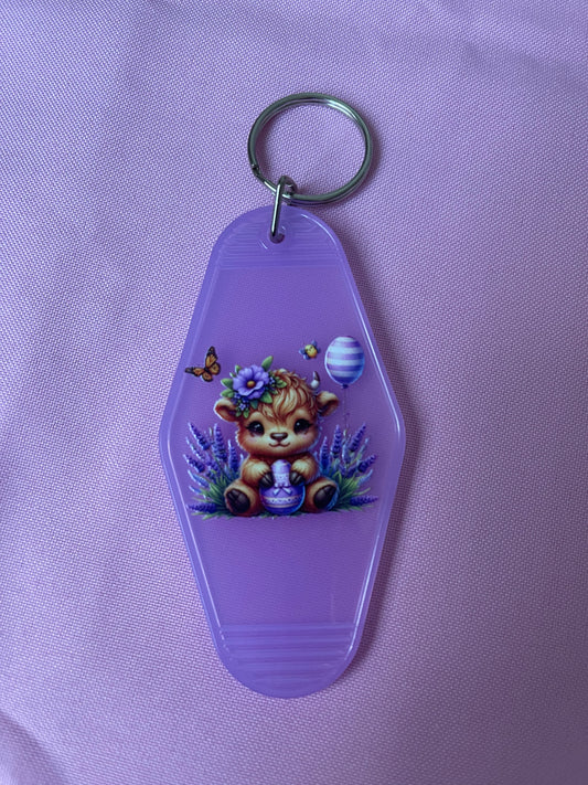 #123 Purple Cow~~Keychain