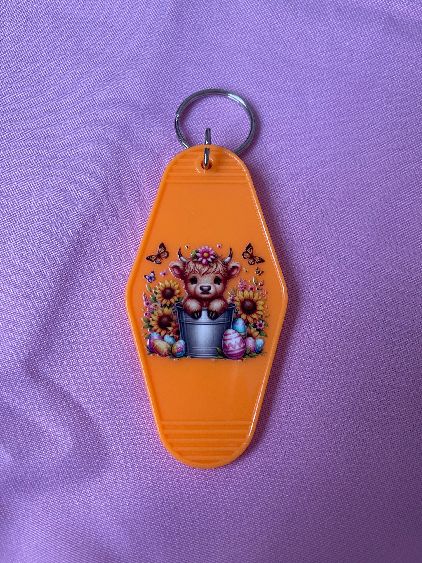 #126 Cow in Bucket~~Keychain